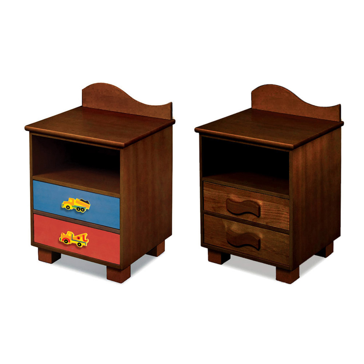 Boys Like Trucks 2 Drawer Nightstand Chocolate Rm01 Btd