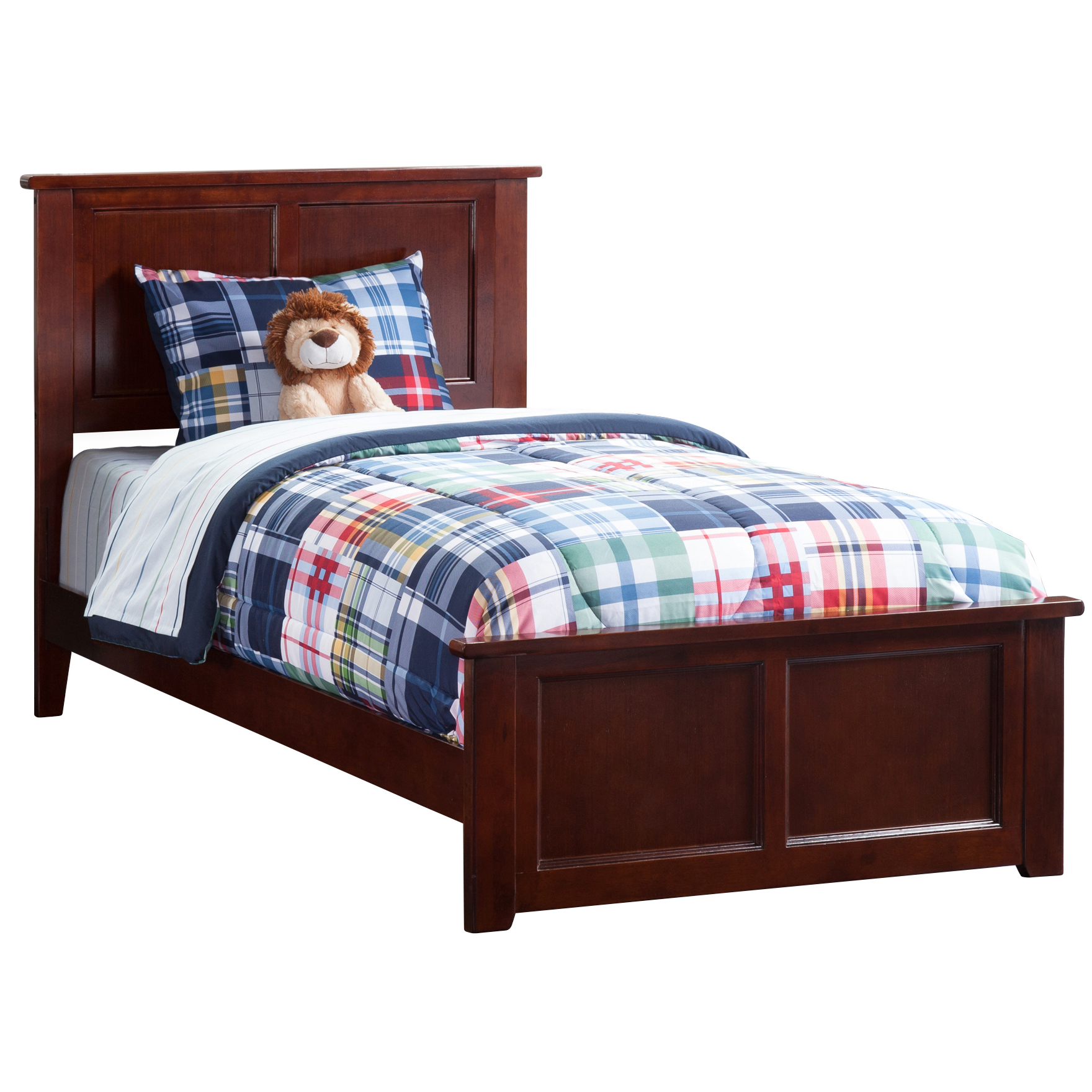 Madison Traditional Bed With Matching Footboard - Antique Walnut