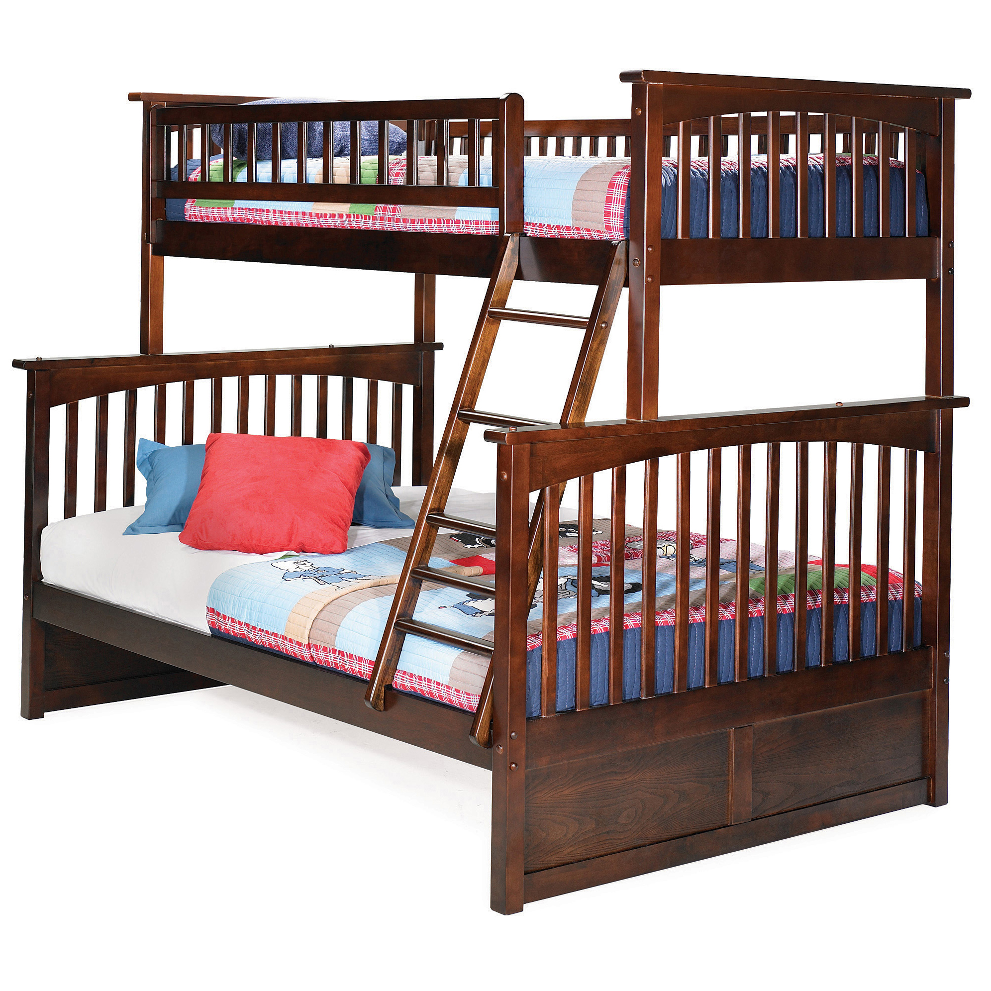 Columbia Twin/Full Bunk Bed - Antique Walnut AB55204