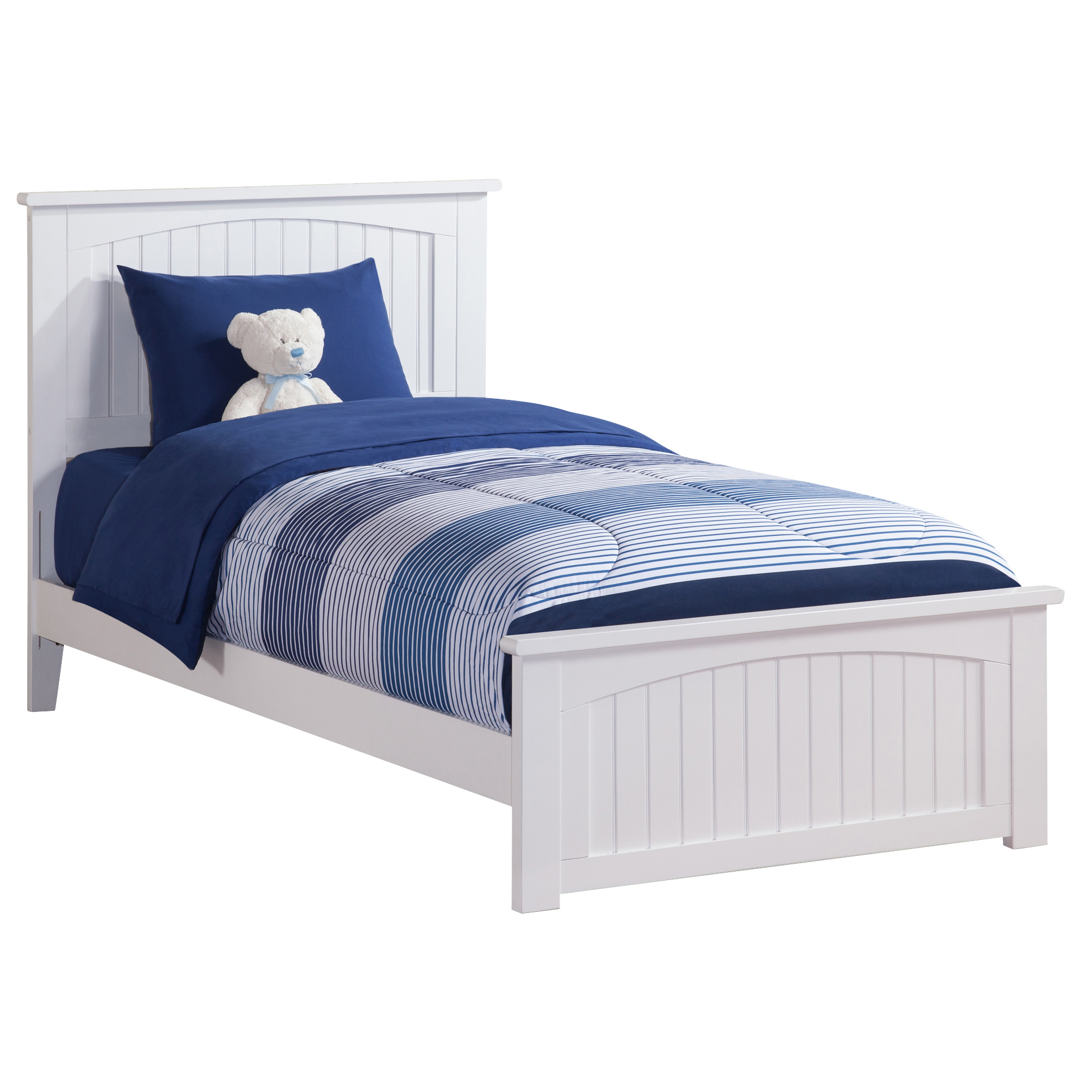 Nantucket Traditional Bed with Matching Footboard - White