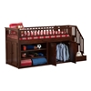 Captains Twin Loft Bed - Antique Walnut AB62104 - AB62104