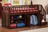 Captains Twin Loft Bed - Antique Walnut AB62104 - AB62104