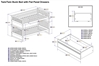 Columbia Twin/Twin Bunk Bed - Caramel Latte AB55107 - AB55107