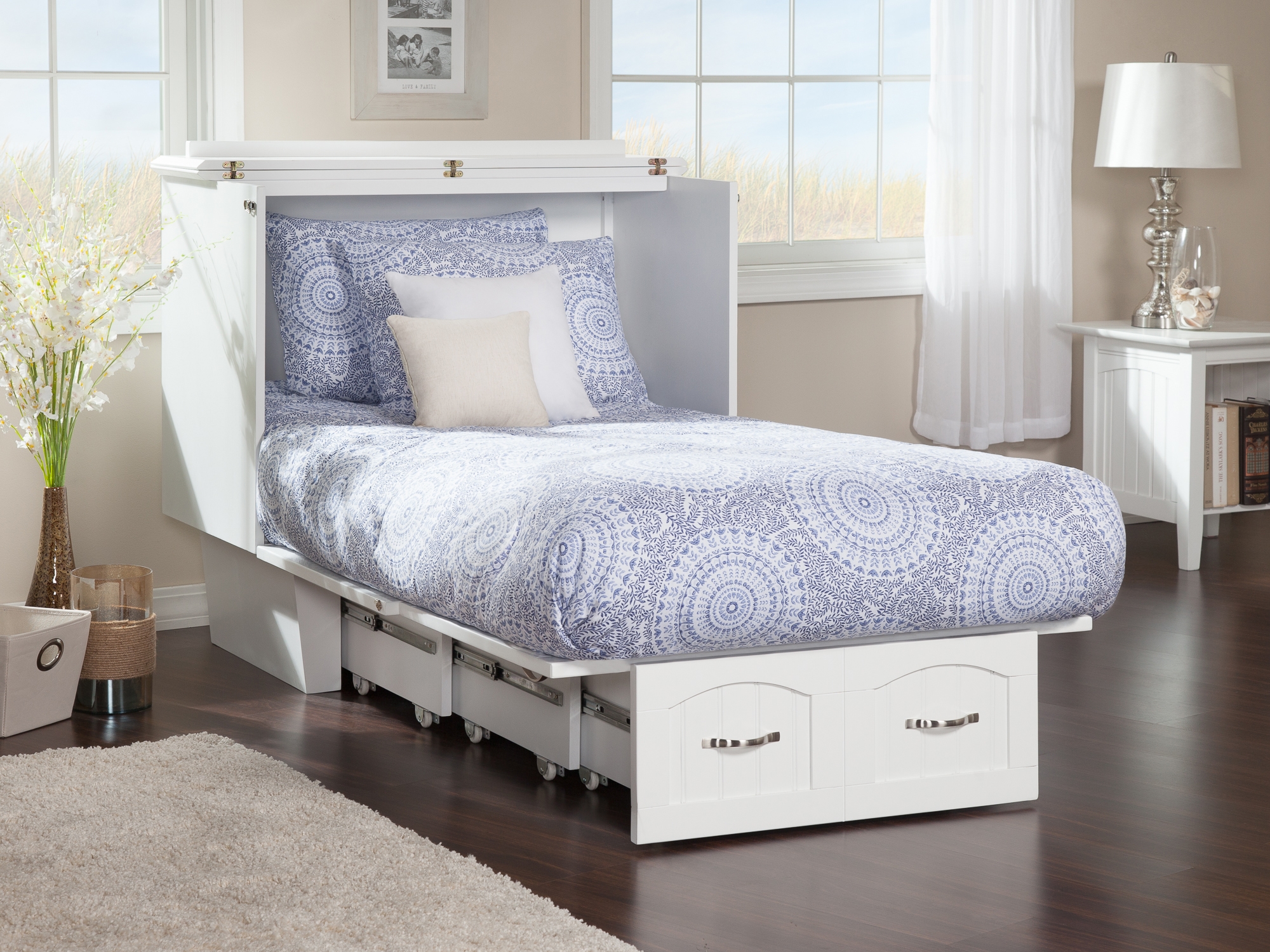 Nantucket Murphy Bed Chest White   AC592142 9 